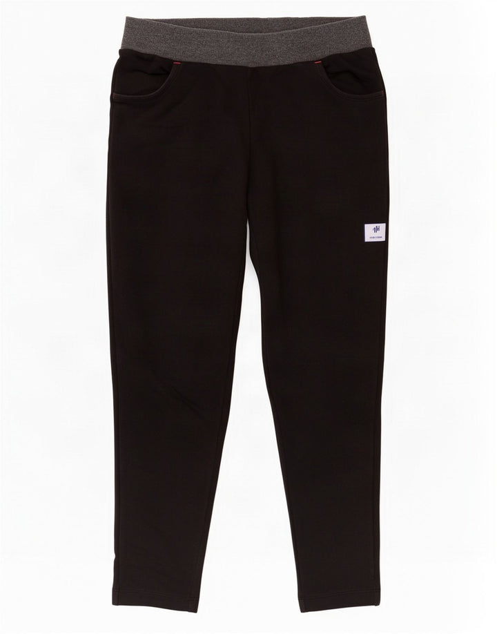 Champion Womens Crop træningsdragt Bukser UK 12 Medium Black Colourblock