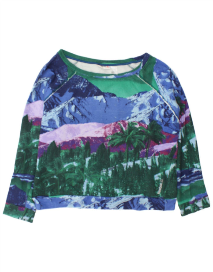 Reebok Dame Grafisk Sweatshirt Jumper UK 16/18 Stor Flerfarvet