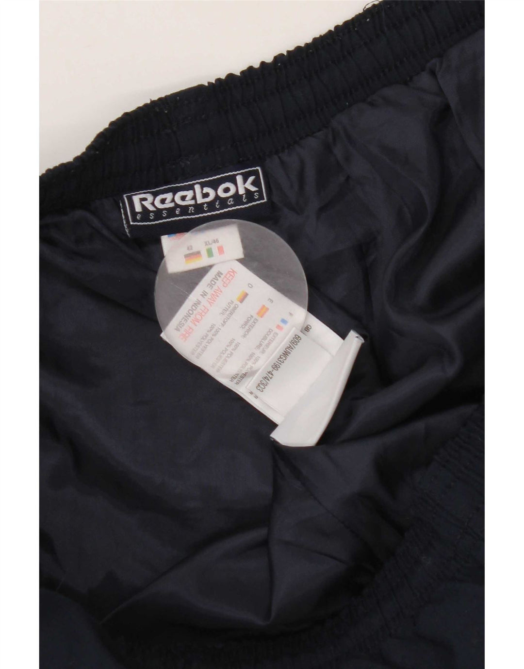 Reebok Womens træningsdragt Bukser UK 16 Large Navy Blue Polyester
