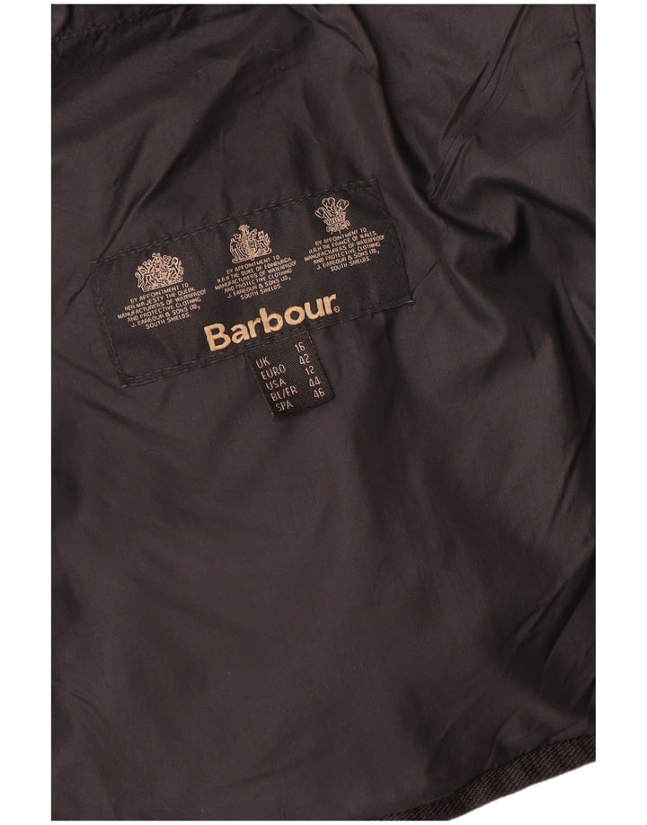 Barbour Quiltet jakke til kvinder UK 16 Stor sort polyamid