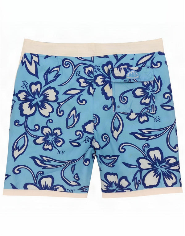 Sundek Badeshorts til mænd Large W34 Blue Floral Polyester
