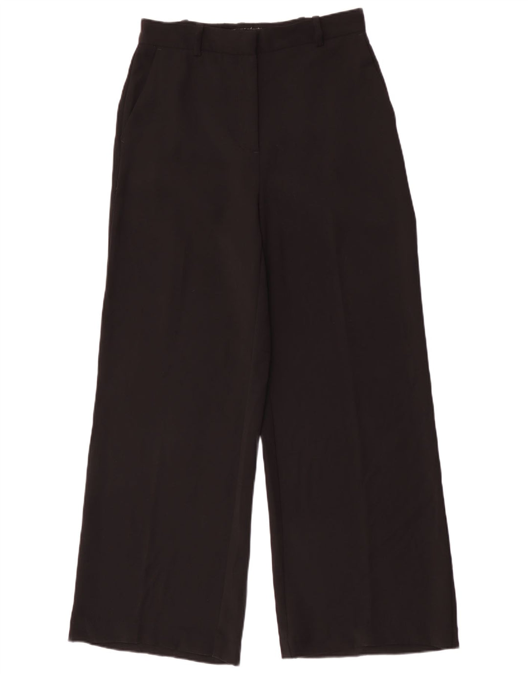 Zara Dame Chinobukser med brede ben Medium W28 L29 Sort Polyester