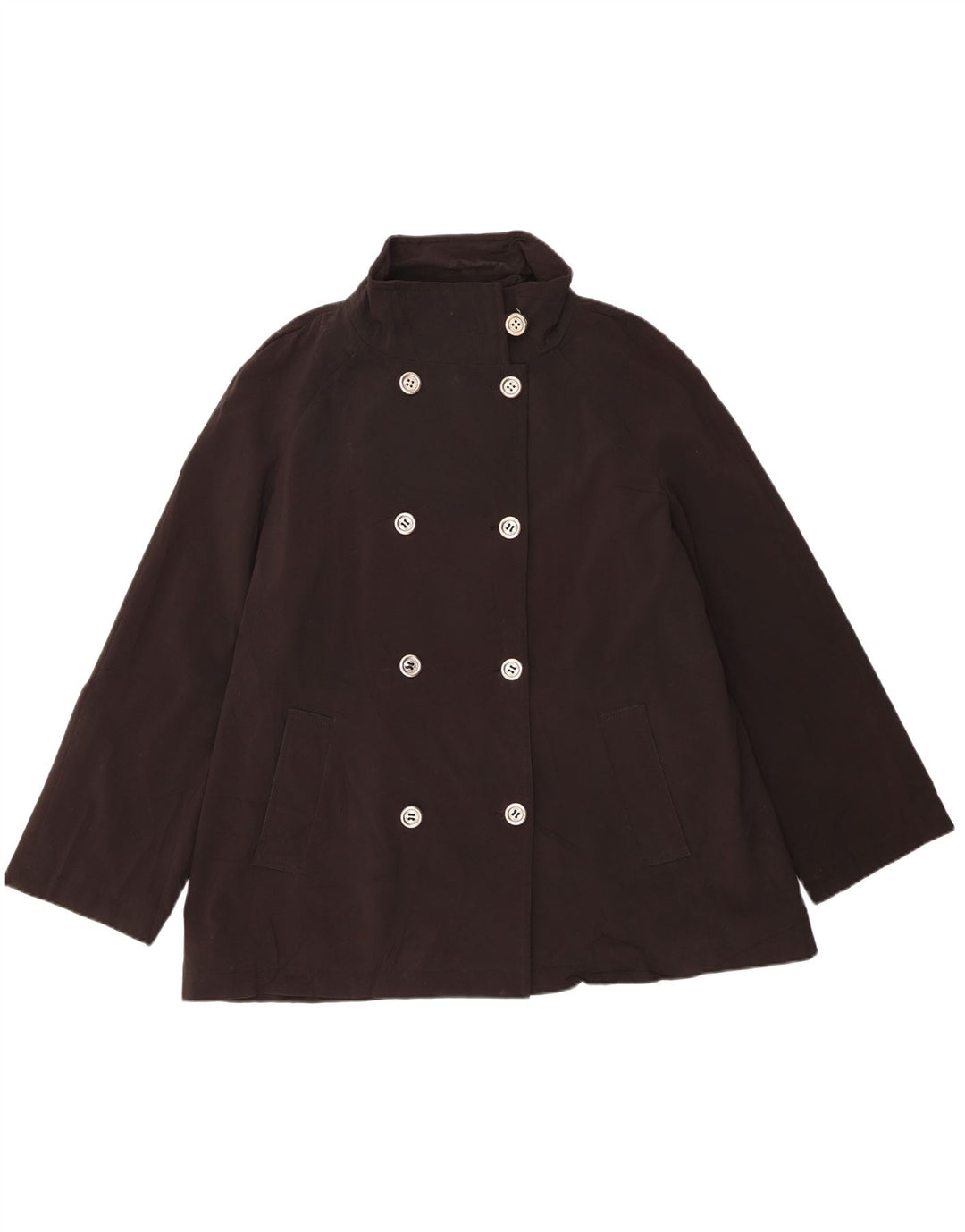 Calvin Klein Womens Pea Coat UK 18 XL Sort Polyester