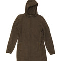 L.L.BEAN Womens Longline Zip Hoodie Sweater UK 10 Small Khaki Polyester Vintage L.L.Bean and Second-Hand L.L.Bean from Messina Hembry 