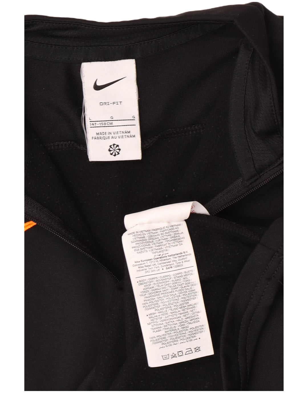 NIKE Drenge Dri Fit Pullover Træningsdragt Top 12-13 år Stor Sort