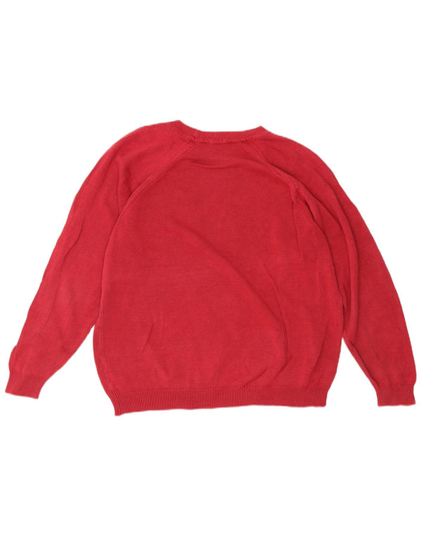 Marks & Spencer Dame Oversized Boat Neck Jumper Sweater UK 16 Large Red