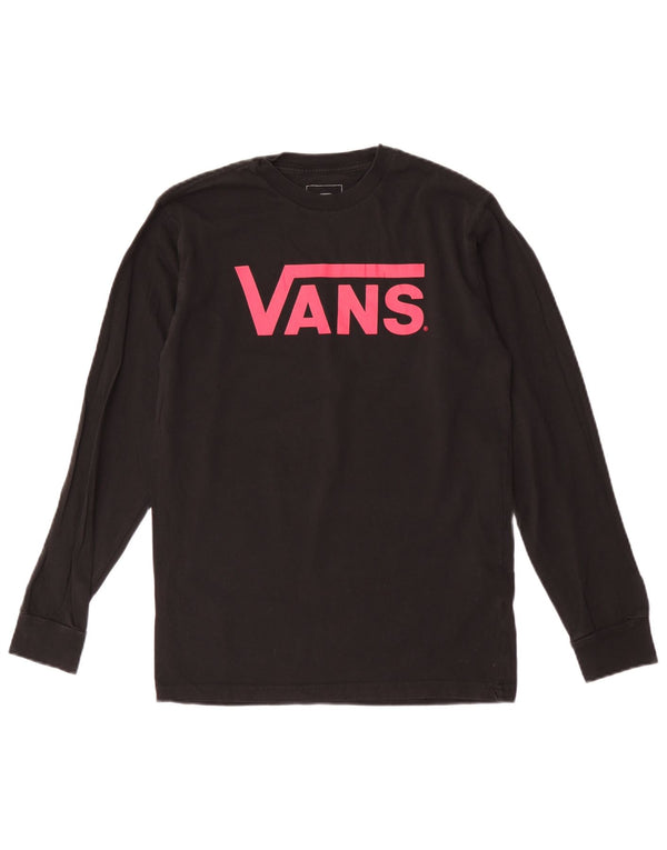 Vans Dame Classic Fit Grafisk Top Langærmet UK 10 Small Black Bomuld