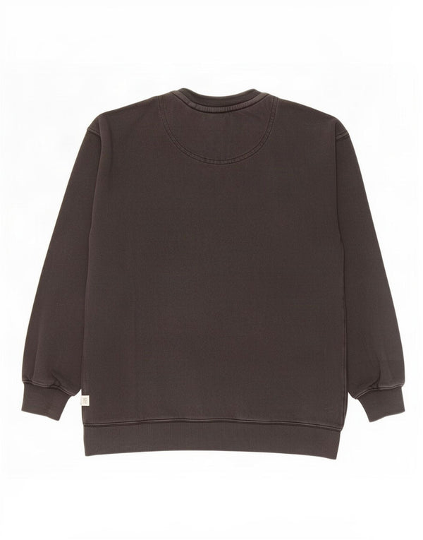 Fat Face Dame Oversized Sweatshirt Jumper UK 8 Small Black Bomuld