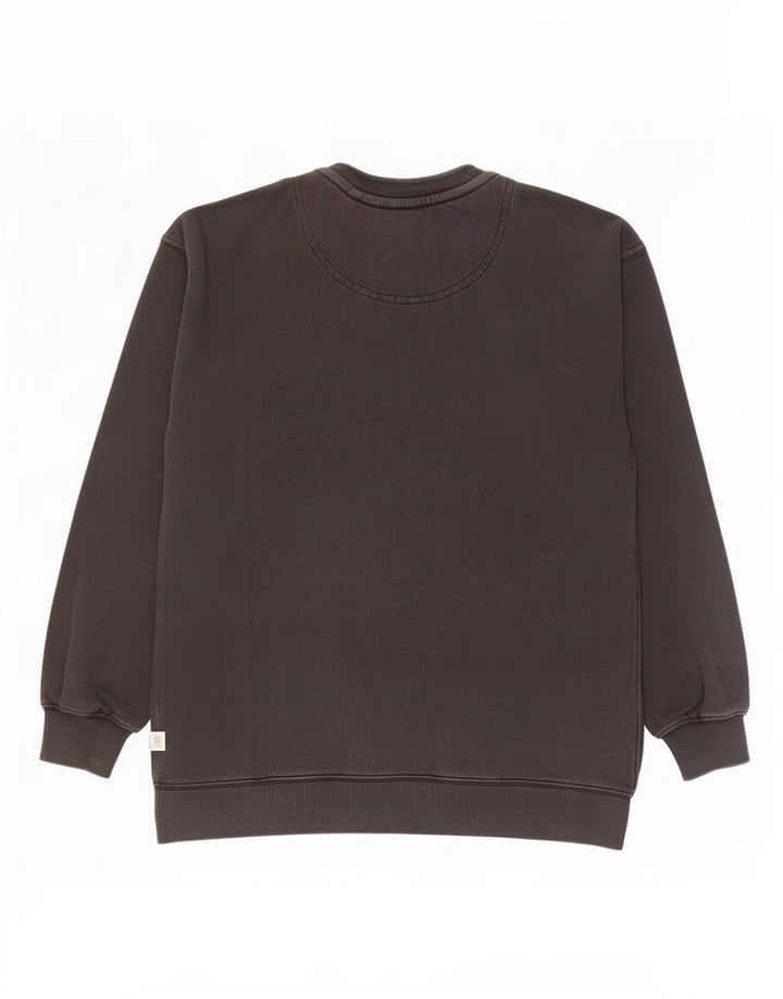 Fat Face Dame Oversized Sweatshirt Jumper UK 8 Small Black Bomuld