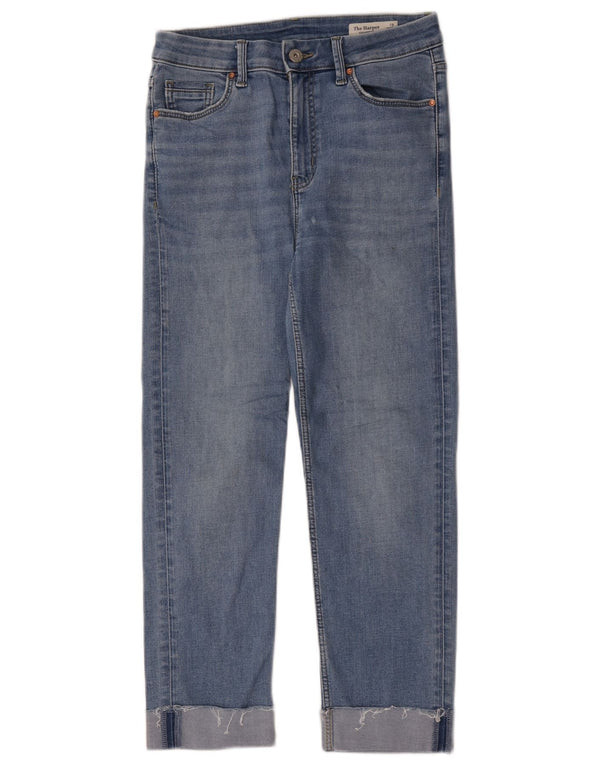 Marks & Spencer Dame The Harper Cropped Jeans UK 10 Small W28 L24 Blue