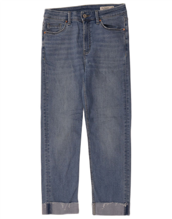 Marks & Spencer Dame The Harper Cropped Jeans UK 10 Small W28 L24 Blue