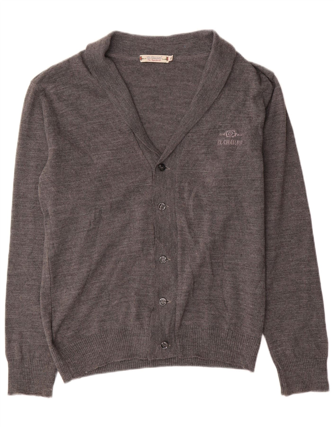 El Charro Herre Cardigan Sweater XL Grå Uld