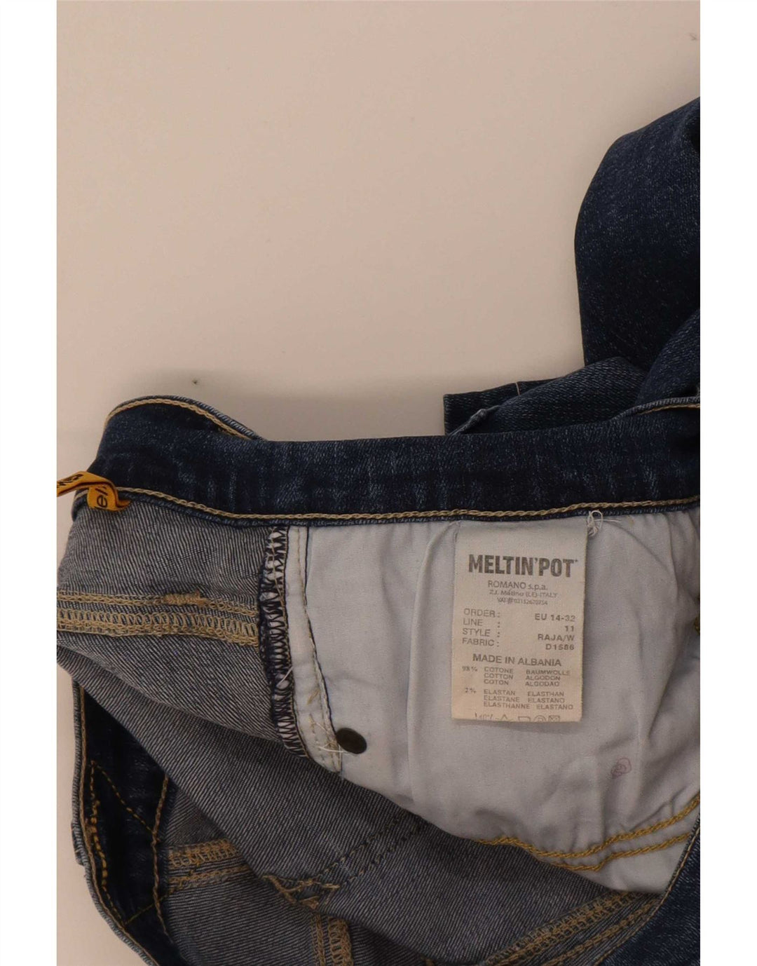 Meltin' Pot Dame Straight Jeans W32 L28 Blå Bomuld