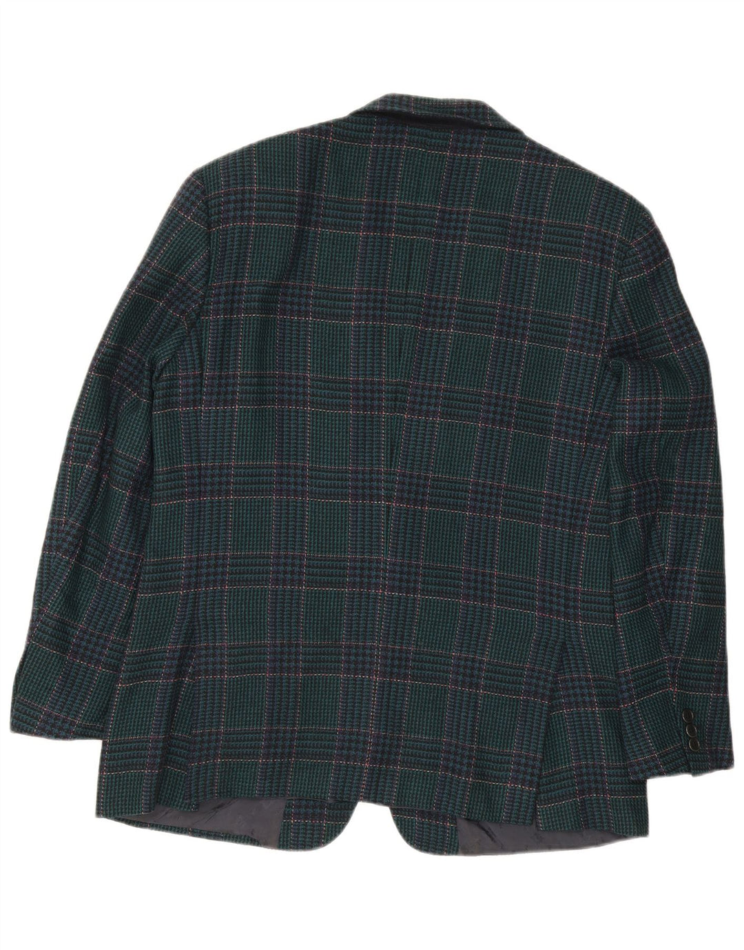 Vintage herre 2-knaps blazerjakke IT 52 XL Marineblå Houndstooth