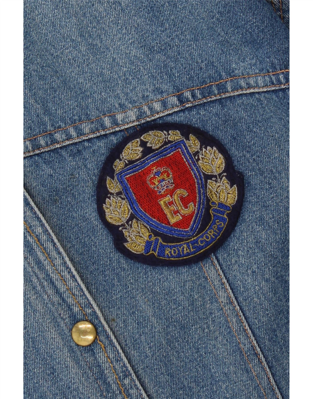 Vintage denimjakke til kvinder UK 14 Medium Blue