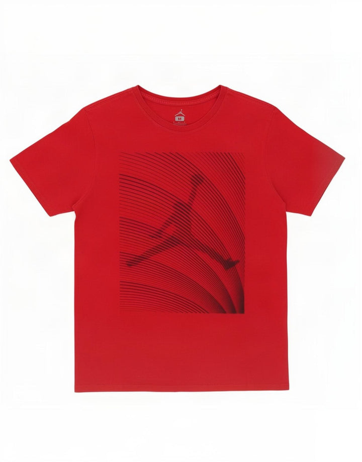Jordan Herre grafisk T-shirt Top Medium Rød Bomuld