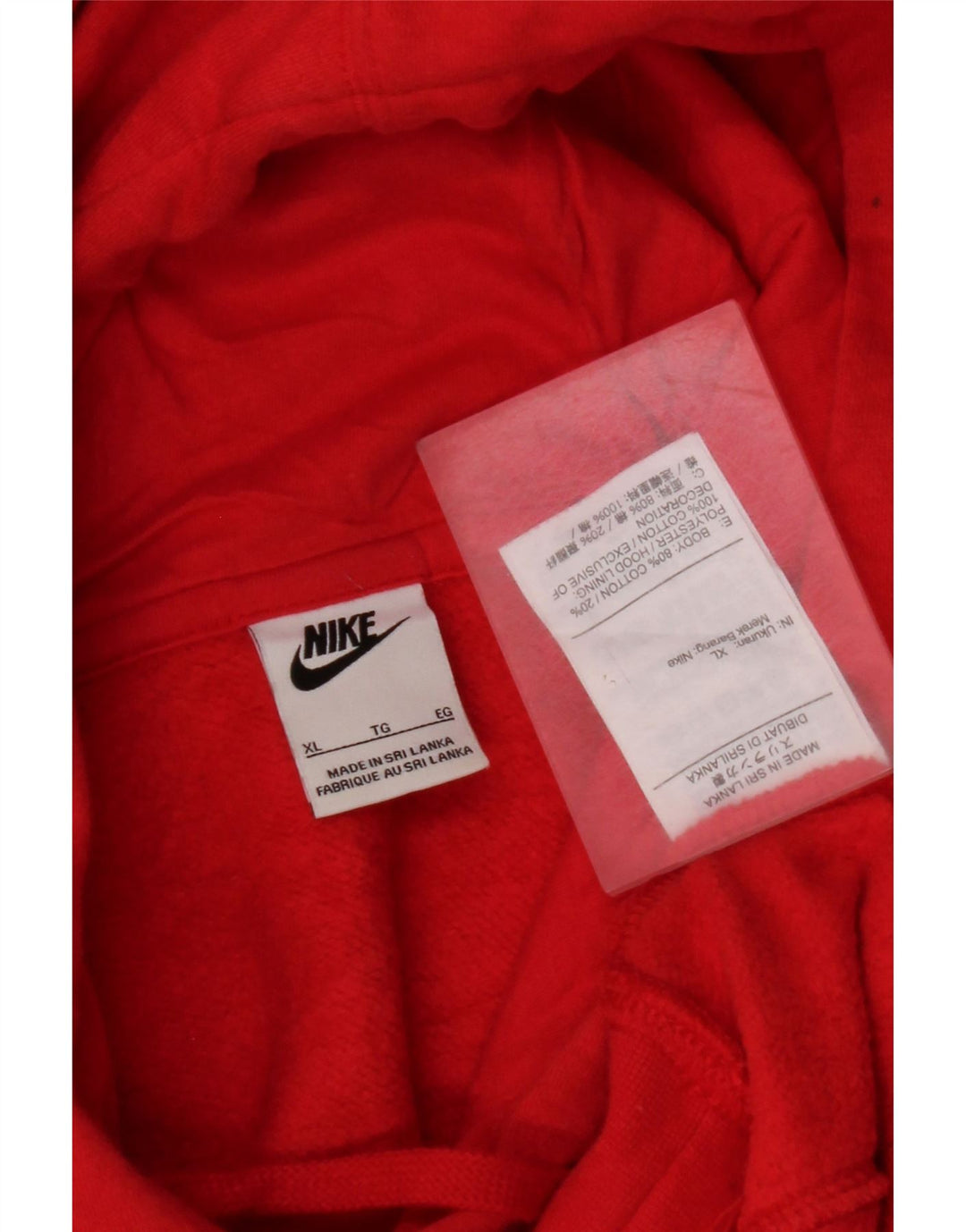 NIKE hættetrøje til mænd XL rød bomuld