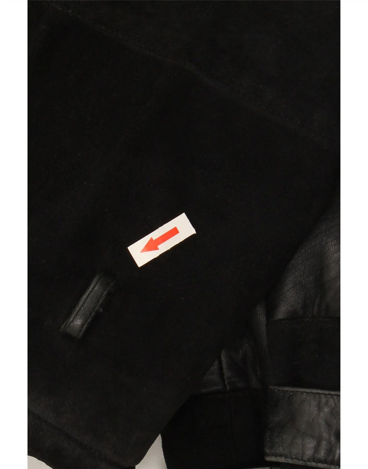 VINTAGE Dame ruskindsjakke IT 48 XL Sort