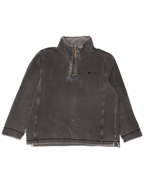 Fat Face Herre Zip Neck Sweatshirt Jumper XL Grå Bomuld