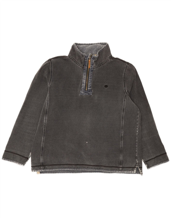 Fat Face Herre Zip Neck Sweatshirt Jumper XL Grå Bomuld