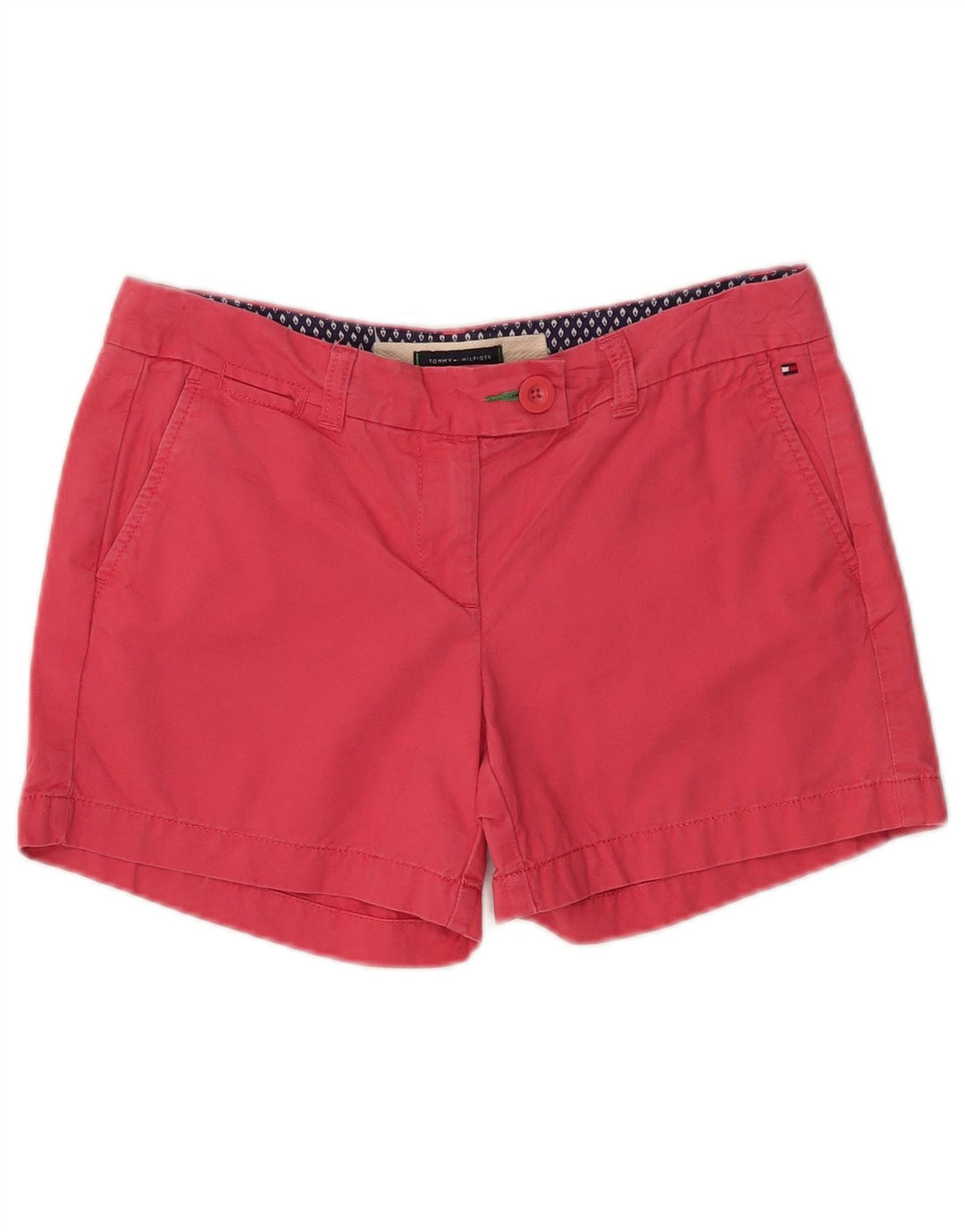 TOMMY HILFIGER Chino Shorts til kvinder US 4 Small W30 Pink Bomuld