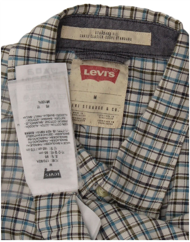 LEVI'S Herre Coupe Standard Standard Fit Skjorte Medium blå ternet bomuld