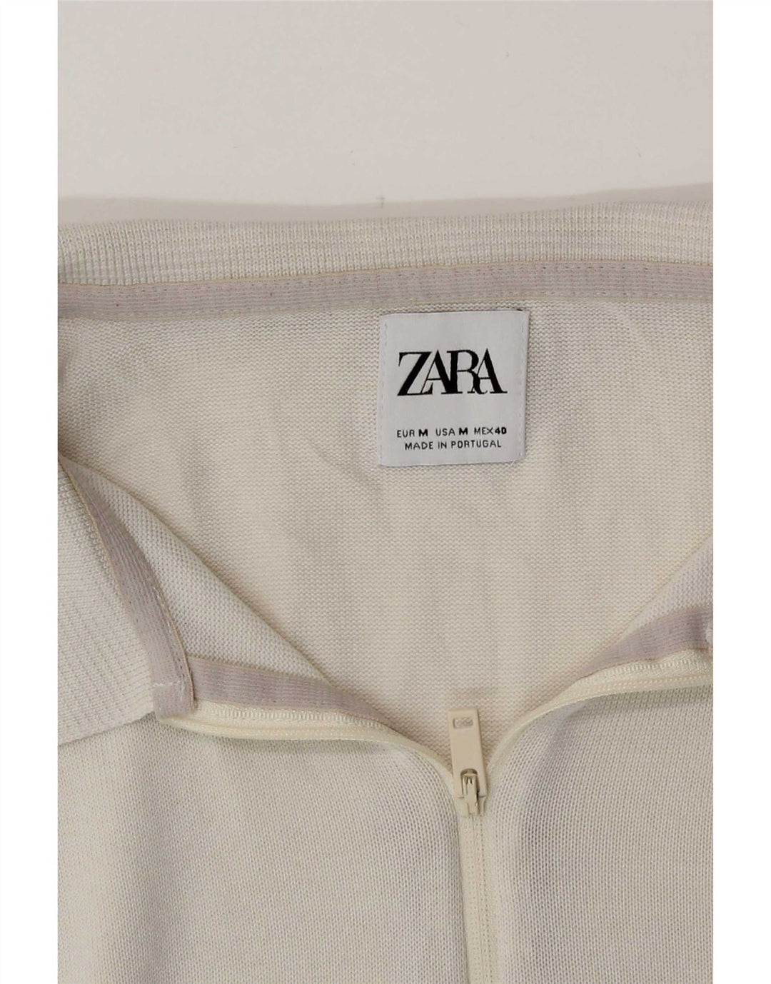 Zara Dame Polo Shirt UK 12 Medium Beige