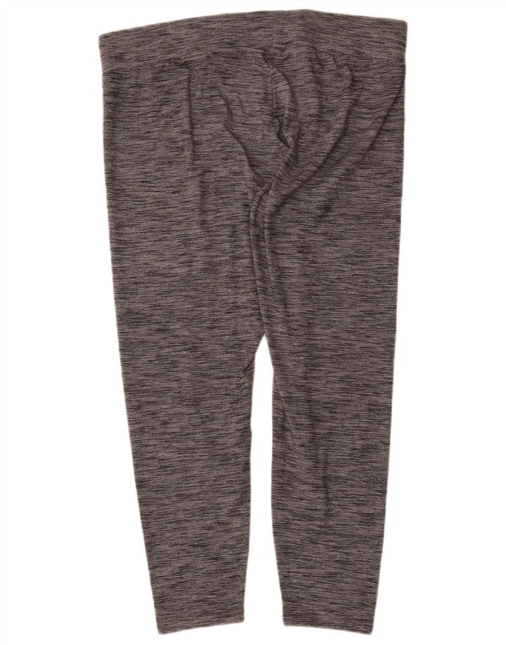 Marks & Spencer Womens Crop Leggings UK 18 XL Grey Flecked Polyester