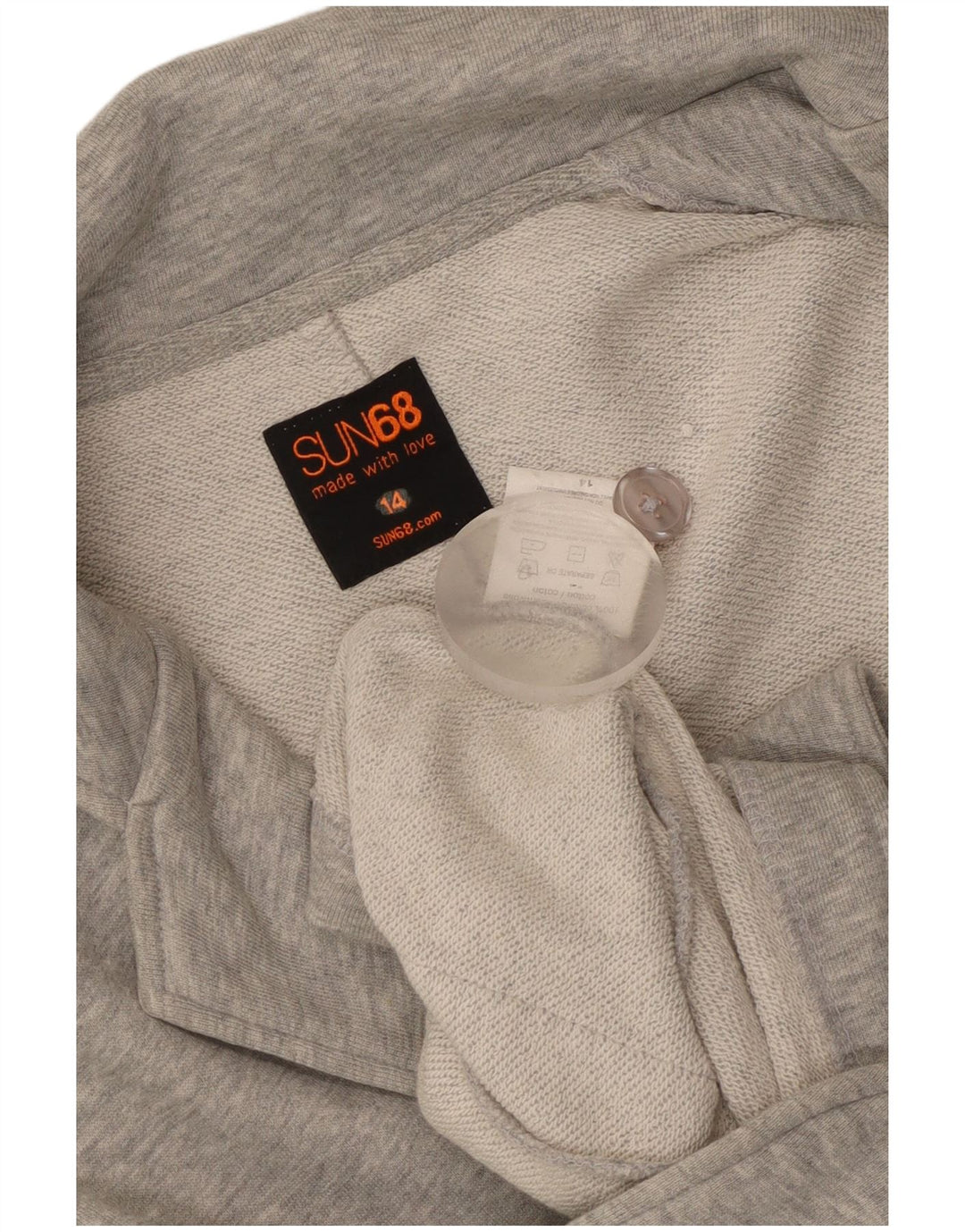 Sun68 Dame 2-knaps blazerjakke UK 14 mellemgrå bomuld