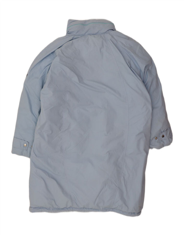 Vintage Dame Oversized Polstret Frakke EU 42 Large Blue