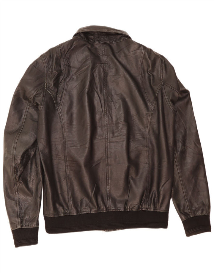 Fred Mello Dame Læderjakke UK 20 2XL Sort Læder