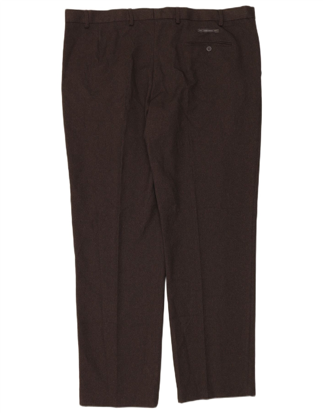 Marks & Spencer Herre Regular Fit Suit Bukser W44 L33 Brun polyester