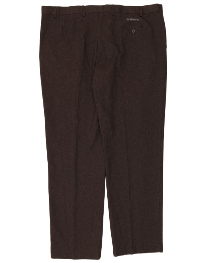 Marks & Spencer Herre Regular Fit Suit Bukser W44 L33 Brun polyester