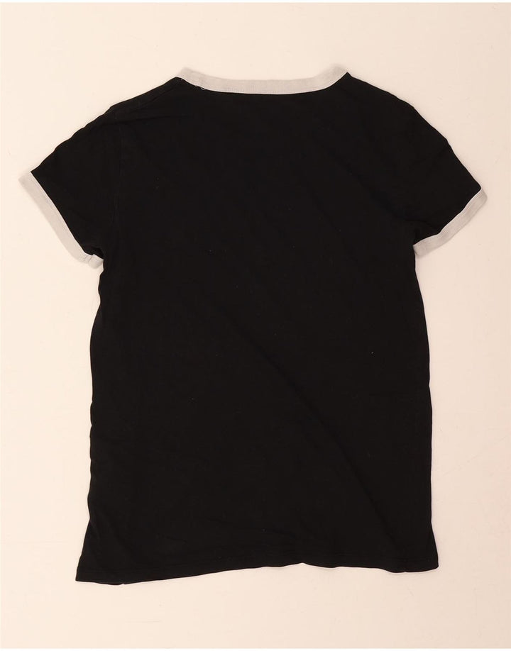 Levi's Dame T-Shirt Top UK 10 Lille Sort Bomuld