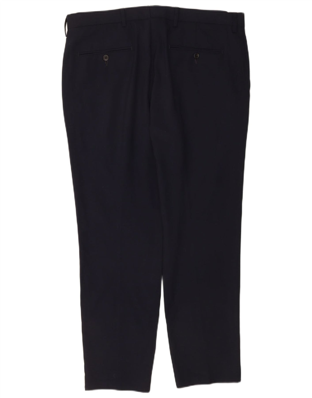 Marks & Spencer Straight Chino-bukser til mænd W36 L29 Marineblå uld