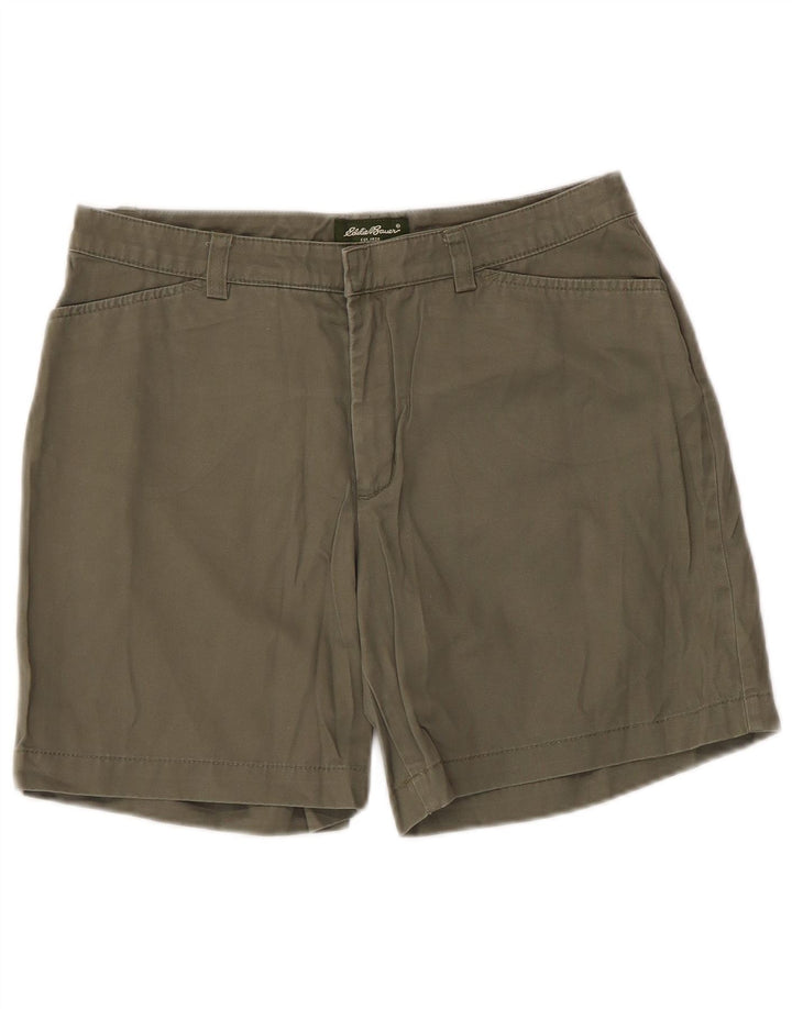 Eddie Bauer Kvinder Casual Shorts US 6 Medium W30 Khaki Bomuld