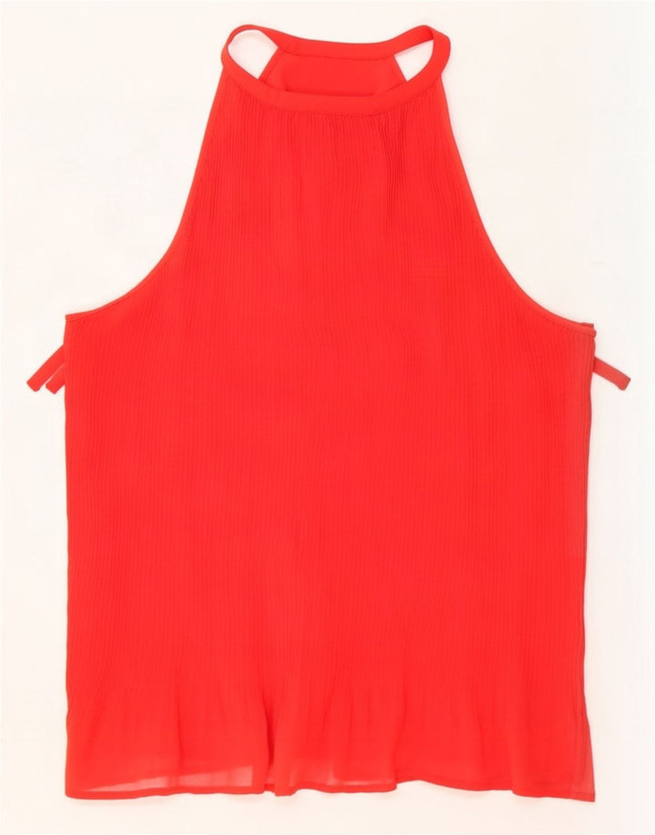 Zara Dame Halter Top UK 12 Medium Rød