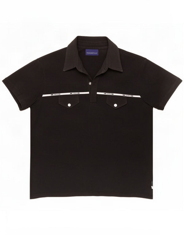Trussardi Dame Polo Shirt UK 20 2XL Sort Bomuld