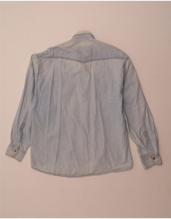 VINTAGE Denimskjorte til mænd Medium Blue