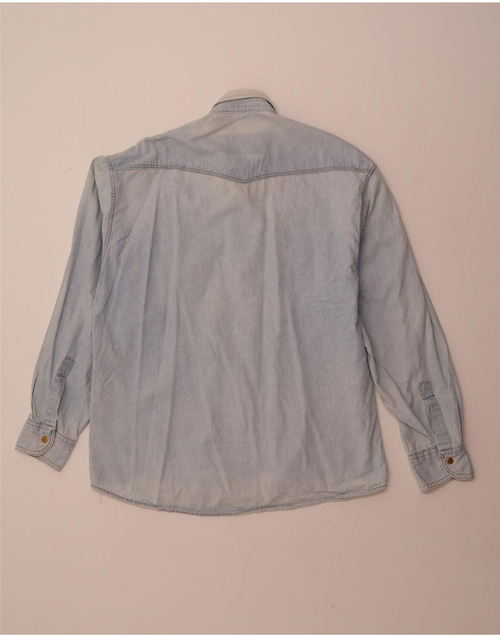 VINTAGE Denimskjorte til mænd Medium Blue