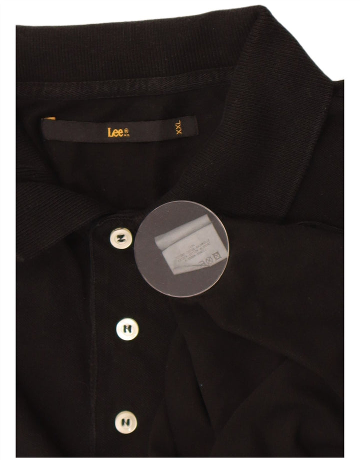 Lee Polo skjorte til mænd 2XL sort bomuld