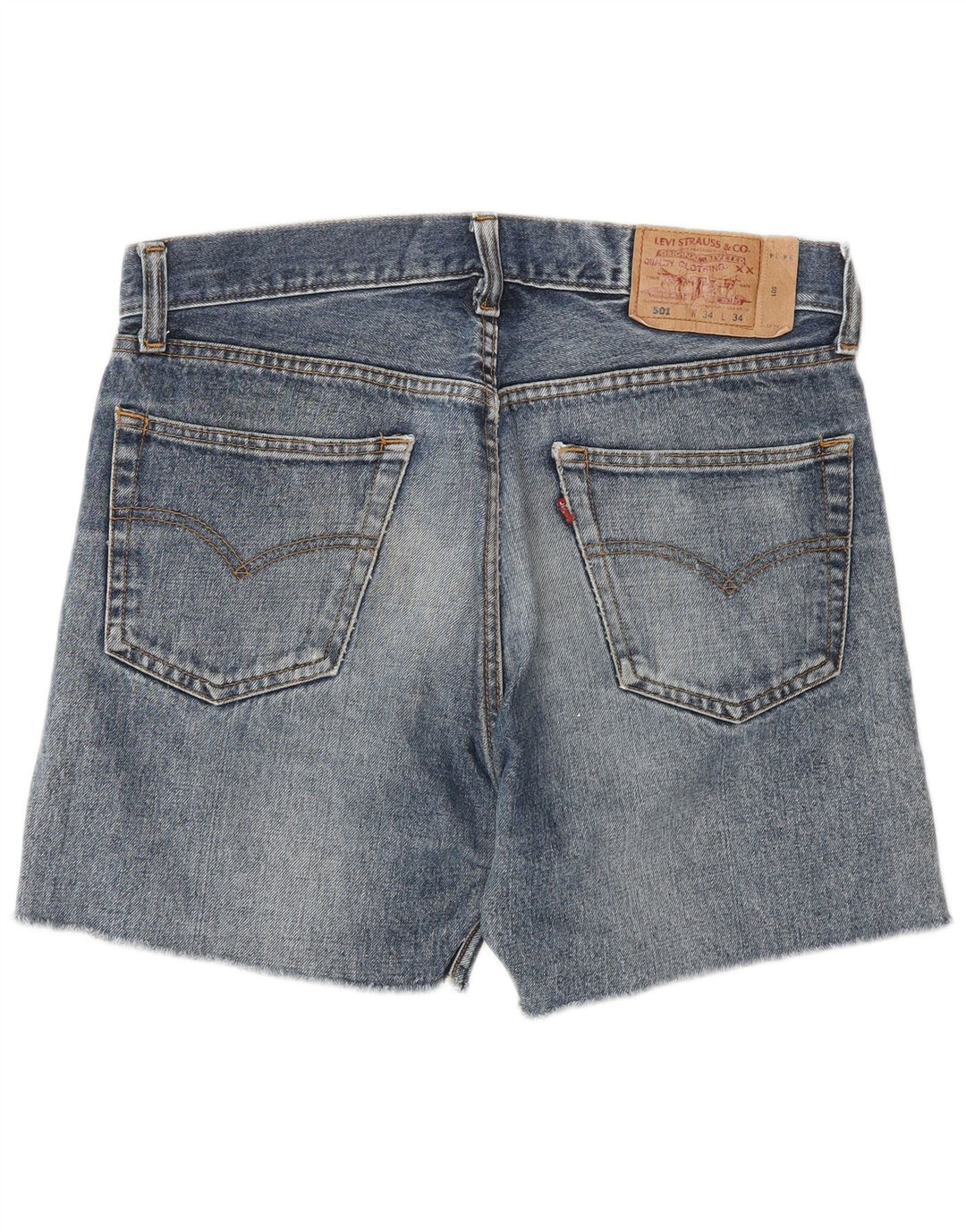 LEVI'S Herre 501 denimshorts W34 Stor blå bomuld