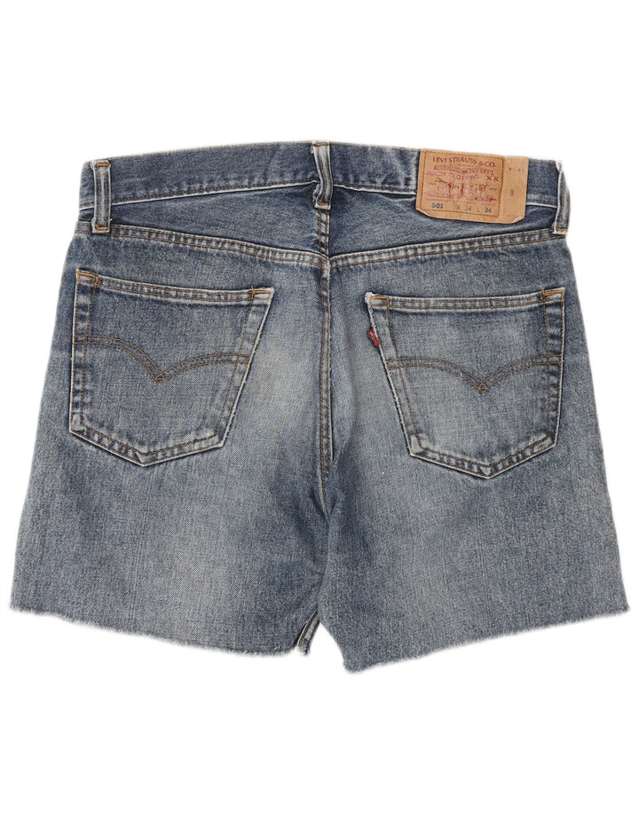 LEVI'S Herre 501 denimshorts W34 Stor blå bomuld