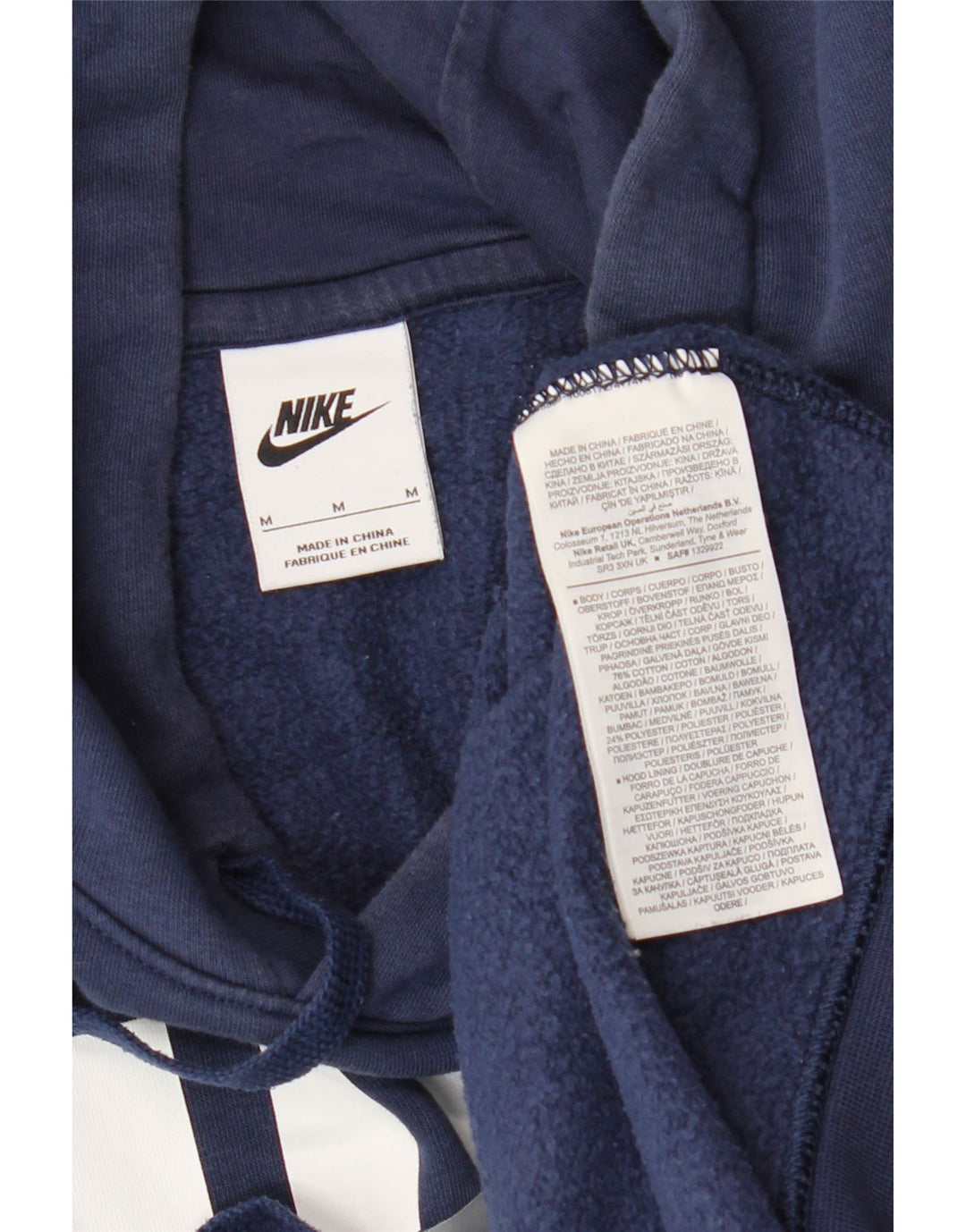 Nike grafisk hættetrøje til mænd Medium marineblå bomuld