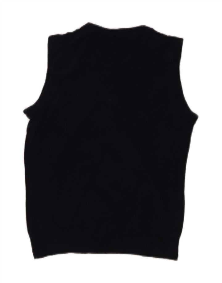 J. Crew Damevest Tank Top UK 8 Small Navy Blue Cotton