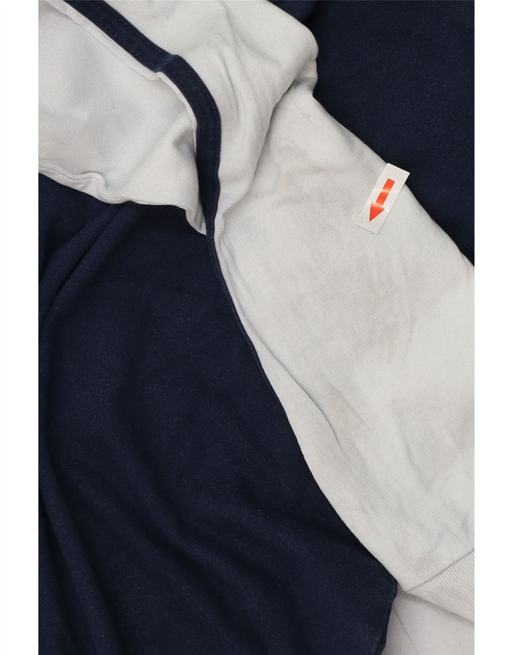 ADIDAS Herre grafisk top langærmet stor marineblå colourblock bomuld