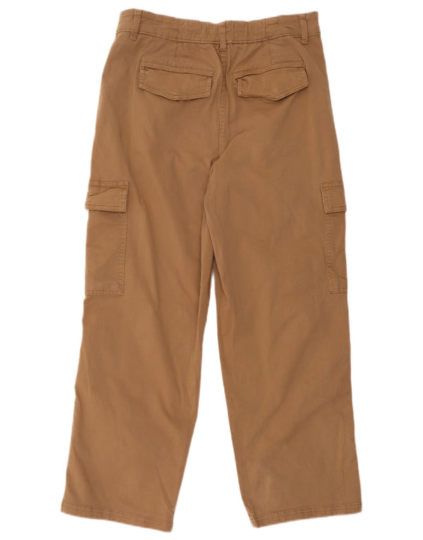 Marks & Spencer Dame Crop Cargo Bukser UK 12 Medium W34 L26 Beige