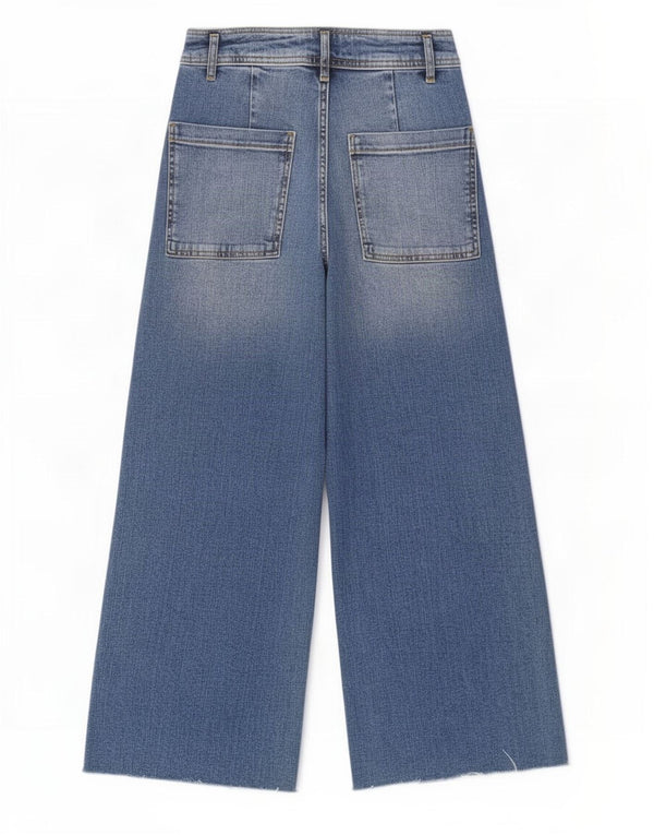 Zara Womens The Marine High Rise Straight Jeans EU 36 XS W26 L25 Blå