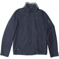 NAUTICA Mens Graphic Bomber Jacket UK 36 Small Navy Blue Polyester Vintage Nautica and Second-Hand Nautica from Messina Hembry 