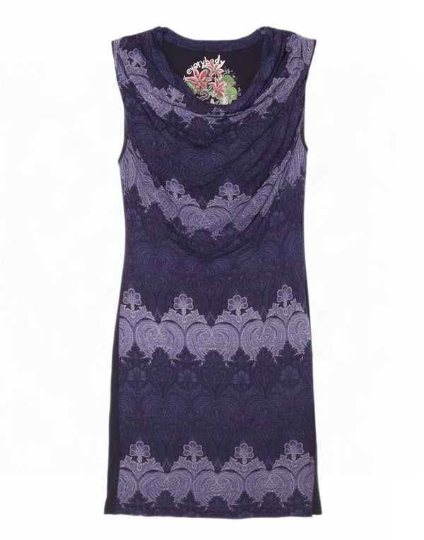 Desigual Womens Sheath Dress UK 18 XL Navy Blue Paisley